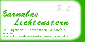 barnabas lichtenstern business card